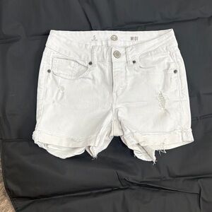 Classic White Denim Jean Shorts